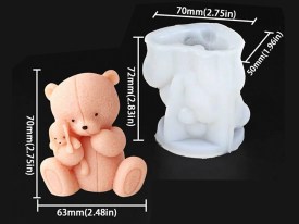 Molde silicona osito trapo con perrito